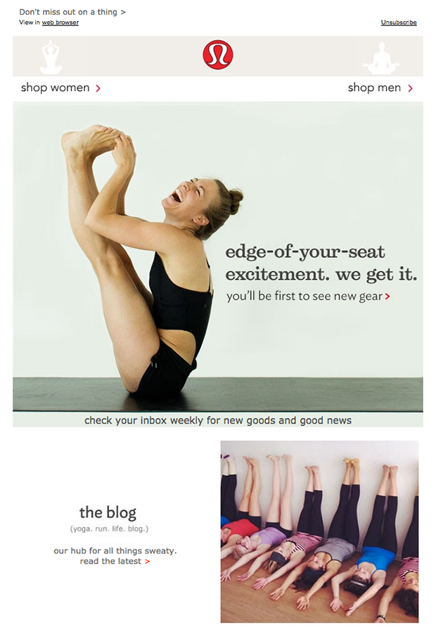 Lululemon-welcome-email