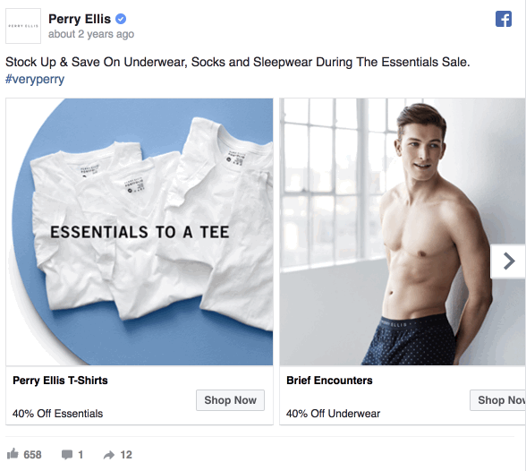 facebook ad template example