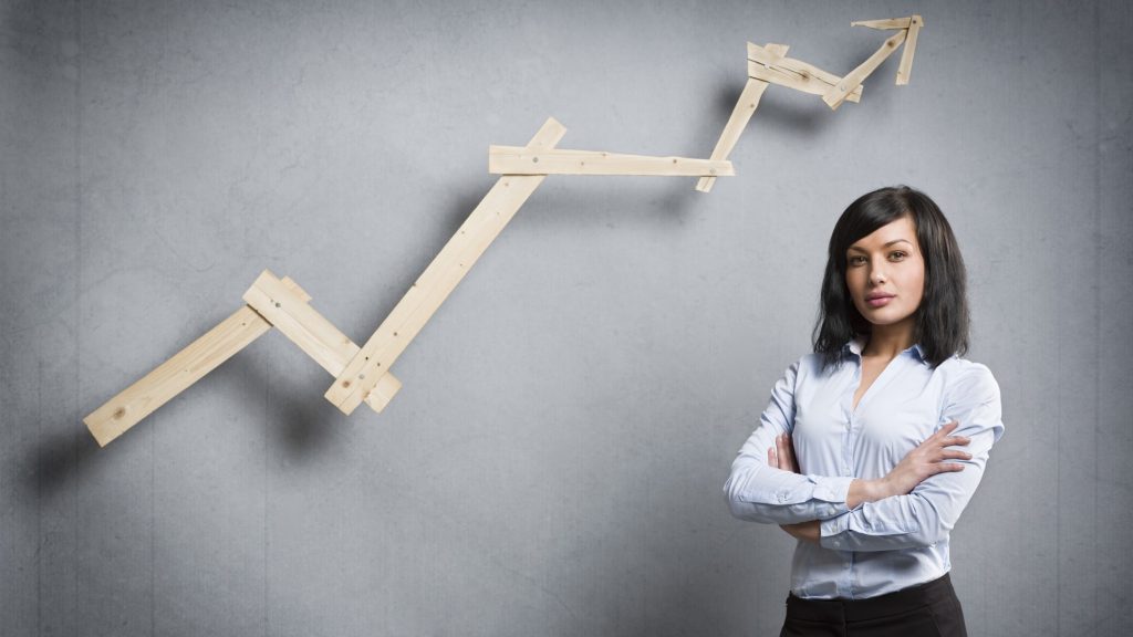 confident successful business woman rising trend dreamstime_m_49562182