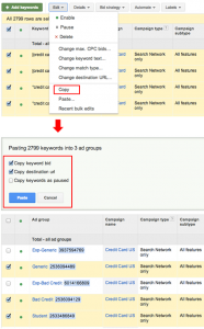 Copy & Paste Now In Google AdWords Interface