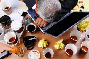 cluttered desk