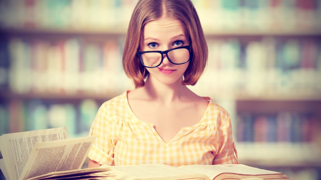 funny girl student glasses dreamstime_m_38656217 - Job Crusher