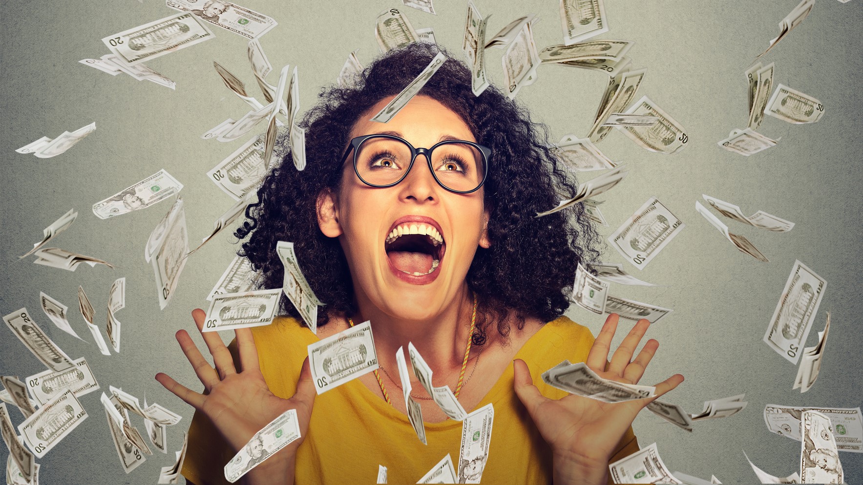 happy woman raining money dreamstime_m_64710344 Job Crusher