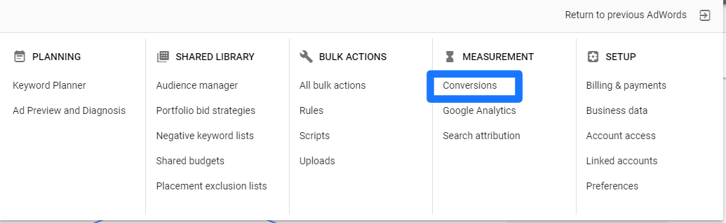 How To Use Google AdWords: set up conversion tracking