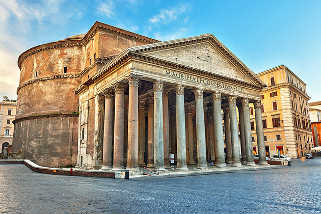 italy rome pantheon exterior view