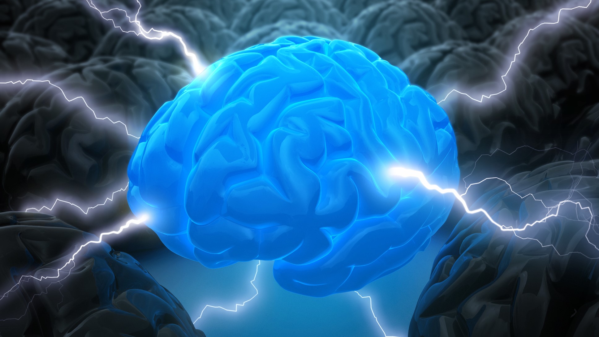 Brain blast. Мозг человека с эпилепсией. Обретает силу мозга. 3d рисунок голубой мозг.