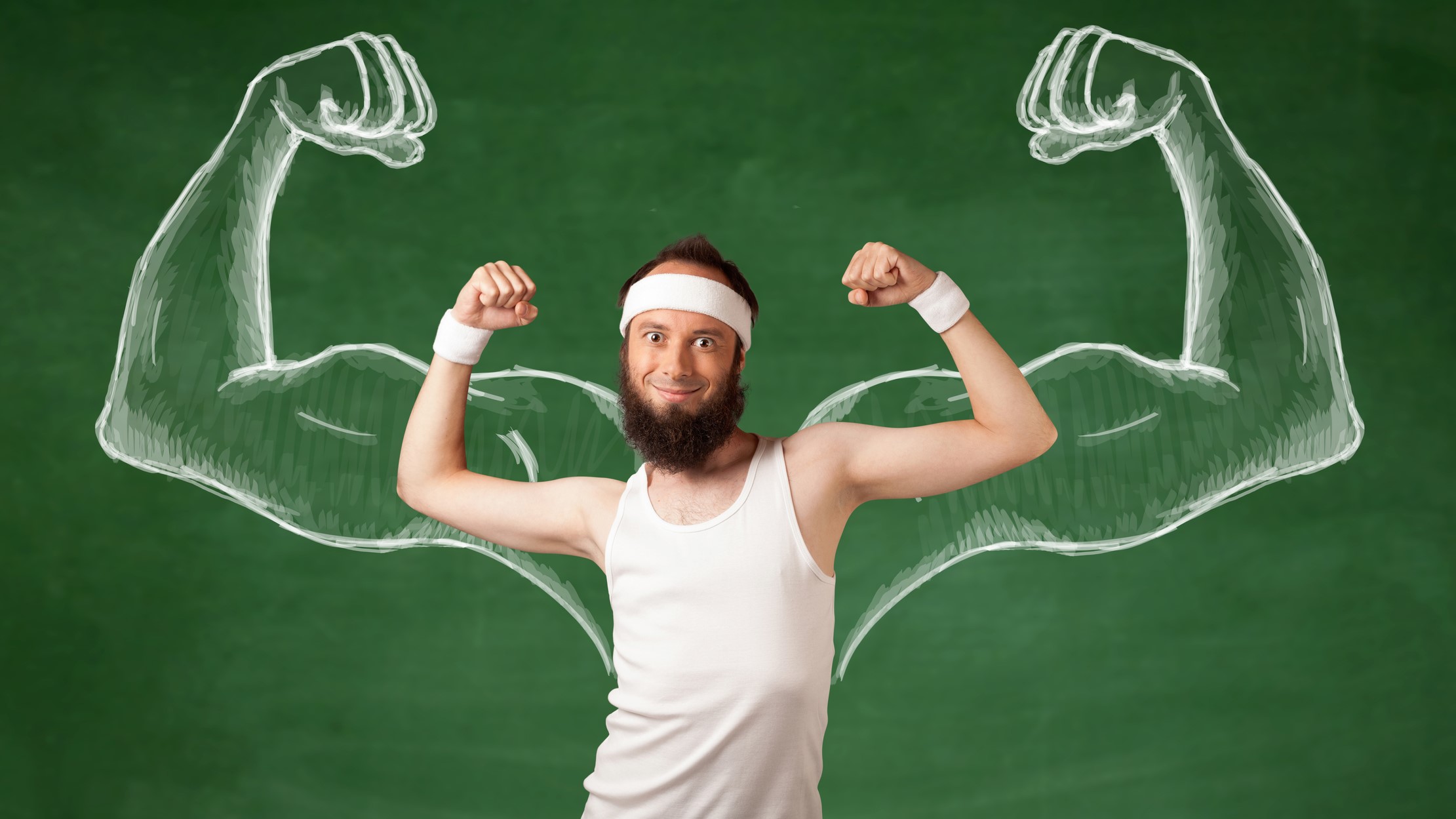 skinny funny guy working out dreamstime_m_96368118 Job Crusher